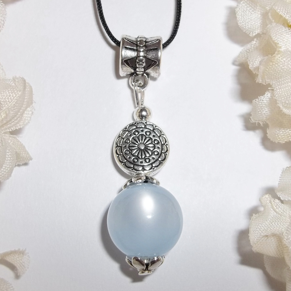 Necklace, Pendant, Blue Moonstone Necklace Pendant Charm NWT Necklace Set A060